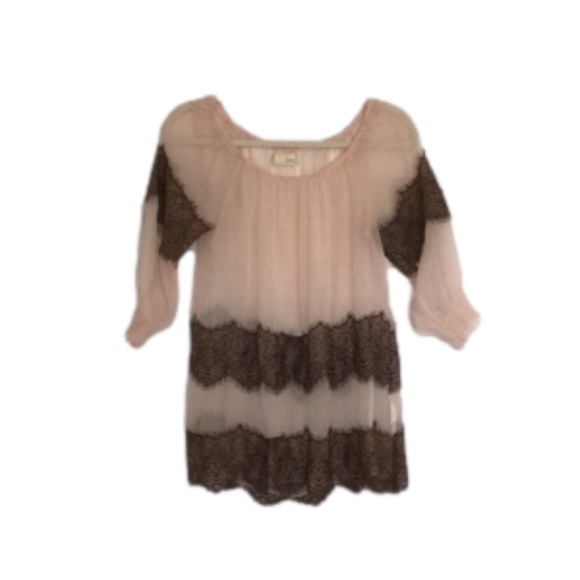 ANTHROPOLOGIE A’Reve Eyelash Lace Blouse, Small - Picture 1 of 7